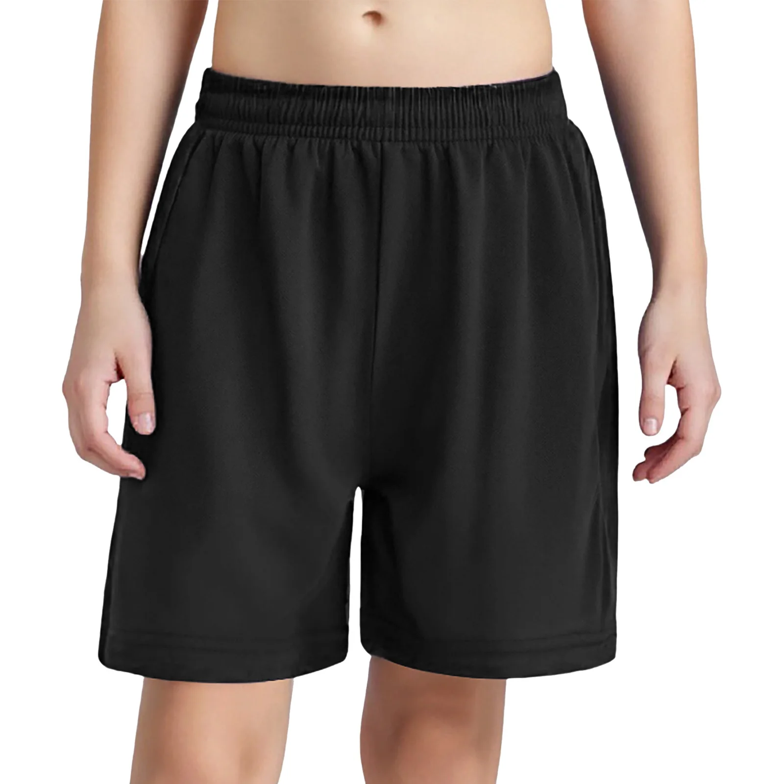 Kids Stretchy Volleyball Shorts with Pockets - Image 5